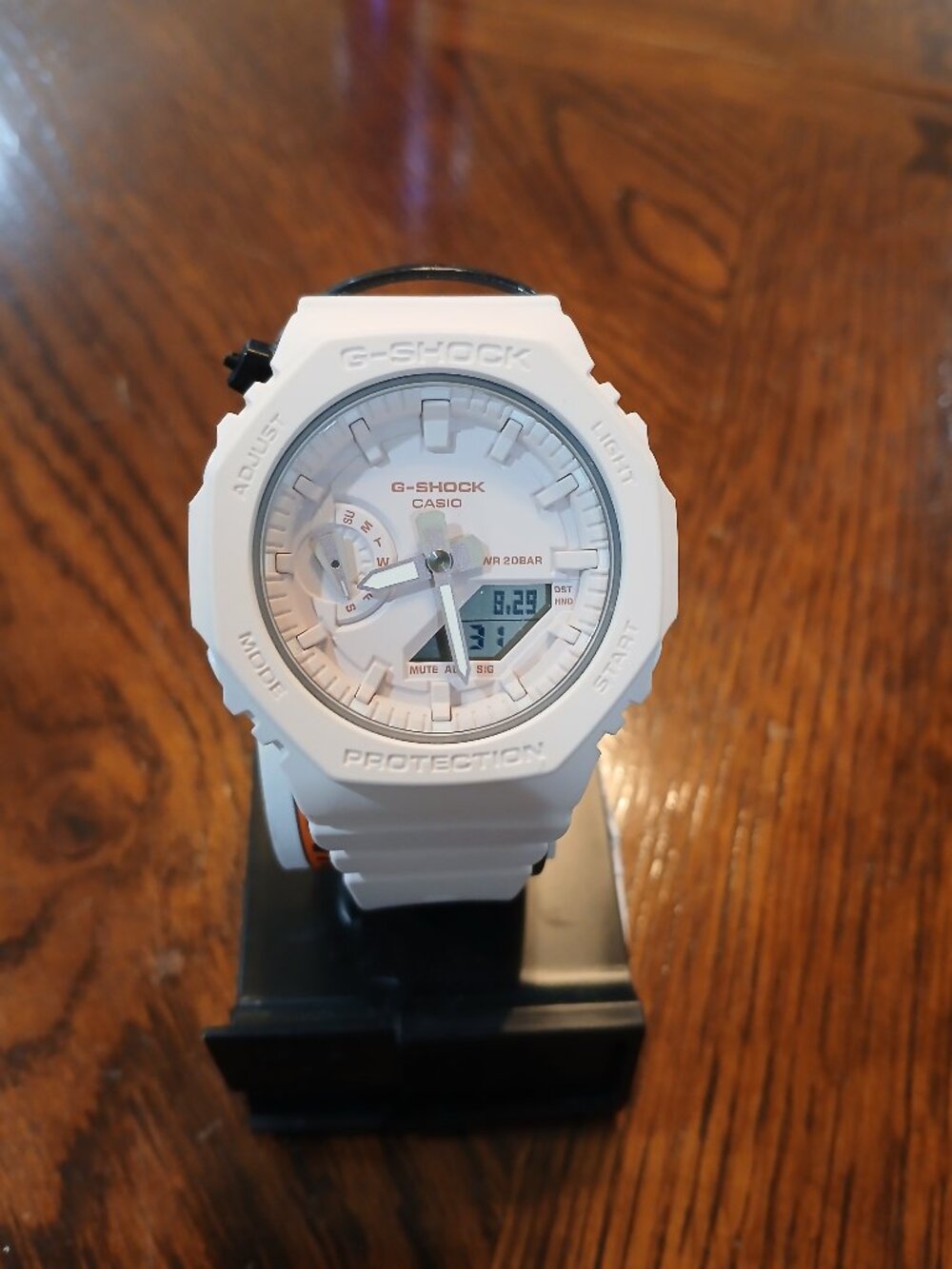 Casio G-Shock Analog/Digital Light Pink Resin Watch GMAS2100BA-4